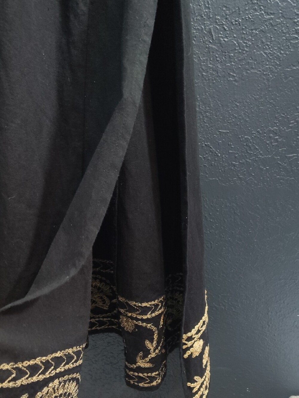 Roller Rabbit Black Maxi Dress with Gold Embroidery - Picture 7 of 12